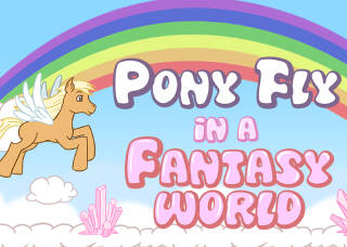 Pony fly in a fantasy land